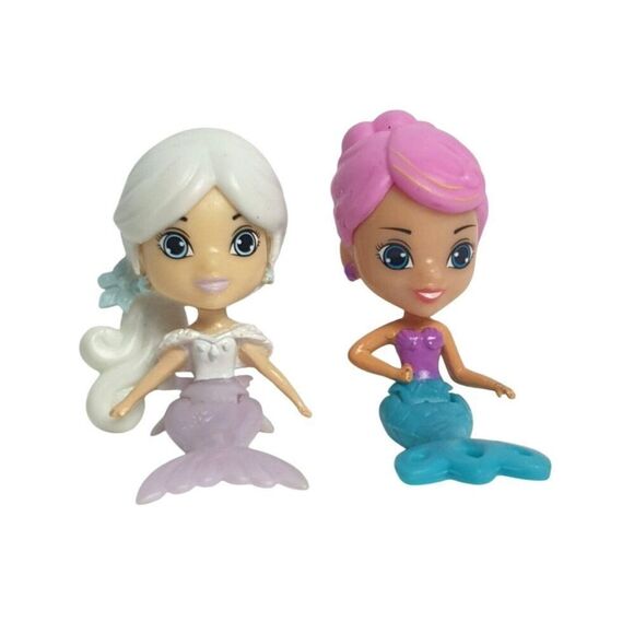 Splashlings Princess Mermaid and Friend 3" Doll Bendable Toy Set - Picture 4 of 5